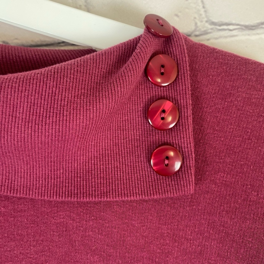 Blair Mock Neck Pullover Sweatshirt with Buttons size 3XL Plus Size Sweatshirt - Picture 4 of 8